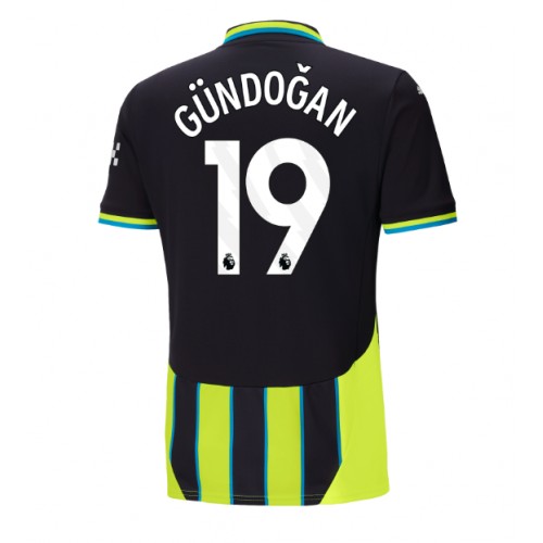 Dres Manchester City Ilkay Gundogan #19 Gostujuci 2024-25 Kratak Rukav